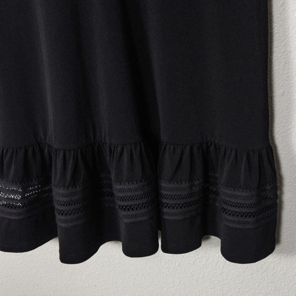 Michael Michael Kors Women’s Black Knit Cocktail Dress Sheer Quiet Luxury Medium - Picture 6 of 10